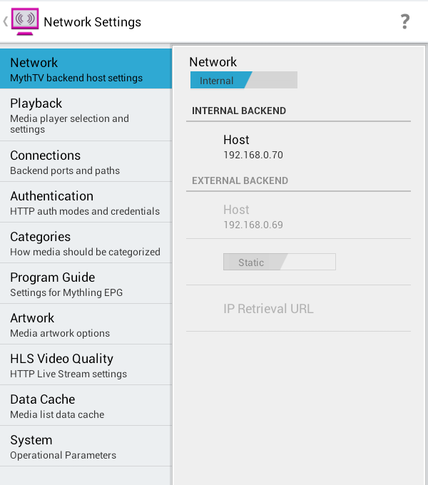 Network Settings